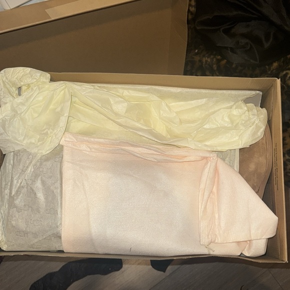 Women's Tan Suede Knee-High Boots - Picture 3 of 6